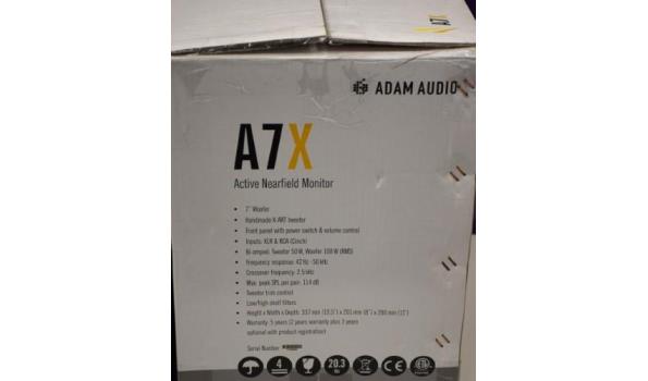 speaker ADAM AUDIO, type A7X, werking niet gekend, zonder kabels